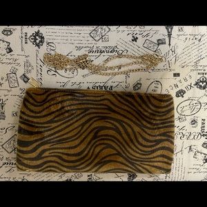 Crossbody Fabric Animal Print Clutch